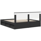  Konstrukcija postelje Črna 200 x 200 cm Konstruiran les, (5000121261) | Shoptok.si