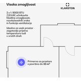 Klarstein AireLux mobilna klimatska naprava | 9000 BTU | 31 cm | 33 m² | Energijski razred A | Shoptok.si