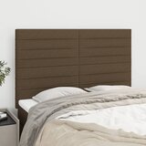  Uzglavlje tamnosmeđe 144x5x118/128 cm tkanina | shoptok.hr