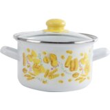 Interos emajlirana šerpa sa poklopcem 22 cm merica macaron - 13380 Cene