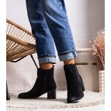 Gemre Black block-heeled ankle boots Sabriya | ePonuda.com