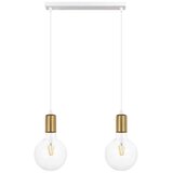  Luster na sajli MIROS 2xE27/60W/230V bela/zlatna | Eponuda.com