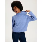 Reserved pulover s puli ovratnikom - modra
