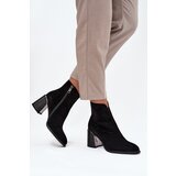 VINCEZA Suede Women's Block Heel Boots with Embossing Lined | shoptok.hr