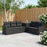  Set sofe 7 kom. Crna 55 x 55 x 69 cm Poli Rattan i čelik 237,5 x 237,5 x 85 cm | Shoptok.si