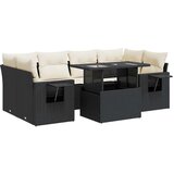 vidaXL 7-dijelni set vrtnih sofa od poliratana s jastucima crni | shoptok.hr