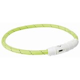  LED ovratnica za hišne ljubljenčke Trixie Flash USB Zelena | Shoptok.si