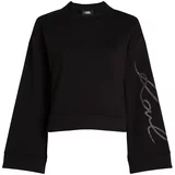 Karl Lagerfeld Sweater majica crna / prozirna