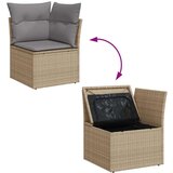  14-dijelni set vrtnih sofa s jastucima poliratan Bež | shoptok.hr