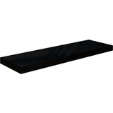 vidaXL plutajuća zidna polica visoki sjaj crna 80 x 23,5 x 3,8 cm MDF | shoptok.hr