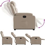 vidaXL Naslonjač na podizanje od umjetne kože boja cappuccina | shoptok.hr