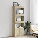  Visoka komoda boja hrasta sonome 63x33x180 cm konstruirano drvo | shoptok.hr