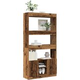  Visoka komoda boja staro drvo 92x33x180 cm konstruirano drvo | shoptok.hr