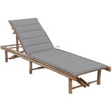 Maison Chic Vrtni Ležalnik - Sončna ležalnik z blazino bambus, (22042902) | Shoptok.si