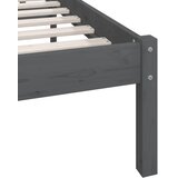  Okvir za krevet masivno drvo sivi 120 x 190 cm mali bračni | shoptok.hr