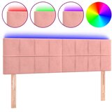  LED uzglavlje ružičasto 144x5x78/88 cm baršunasto | shoptok.hr