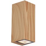 QAZQA Skandinavska stenska svetilka lesena 2-luči GU10 70mm IP54 - Baleno | Shoptok.si