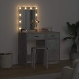  Toaletni stol 2 kom. Siva 50 x 41 x 135 cm Konstruirano drvo | shoptok.hr