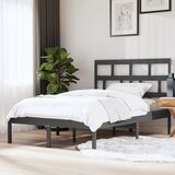  Posteljni okvir siv iz trdnega lesa 150x200 cm 5FT Cene