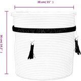 Košara za pohranu bijela Ø 38 x 36 cm pamučna | shoptok.hr