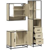 vidaXL 3-dijelni set kupaonskog namještaja boja hrasta sonome drveni | shoptok.hr