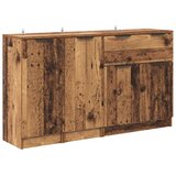 vidaXL Kreveta s ladicama 3 pcs Staro drvo Konstruirano drvo | shoptok.hr