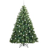 vidaXL Umjetno božićno drvce s stalakom Zelena 210 cm PE i PVC | shoptok.hr