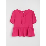 Sinsay Bluza s kratkim rukavima i ukrasnim volanima | shoptok.hr