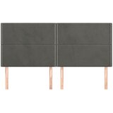  Uzglavlje tamno sivo 200x5x118/128 cm baršunasto | shoptok.hr