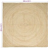  Tepisi za područja Bijela 200 x 200 cm Juta | Eponuda.com