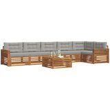  Set vanjskih sofa 7 kom. Prirodna i svijetlo siva | shoptok.hr