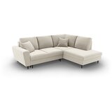 Cosmopolitan Design Bež baršunasti sklopiva/s prostorom za odlaganje kutna garnitura (s desnim kutom/u obliku slova L) Kyoto – | shoptok.hr