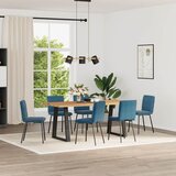 vidaXL jedilni stoli 6 kosov moder žamet | Shoptok.si