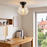Brilagi LED plafonsko svetlo RETRO GLASS 1xE27/60W/230V Ø 18 cm crna/prozirna | Eponuda.com