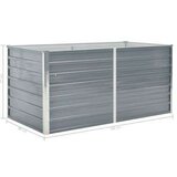 vidaXL Vrtna Visoka Posuda za Biljke 160x80x77 cm Pocinčani čelik Siva boja | shoptok.hr