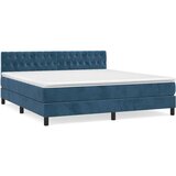 vidaXL Box spring postelja z vzmetnico temno modra 180x200 c | Shoptok.si