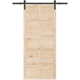  Klizna vrata Prirodna 80 x 208 cm Masivna borovina Smeđa 152.5 x 2.5 x 208 cm | Shoptok.si