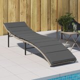 Maison Chic Ležalnik - Sončna ležalnik z blazino svetlo siv 55x199x50 cm poli ratan, (22042670) | Shoptok.si