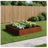 vidaXL Vrtna saksija Rđa 100 x 100 x 20 cm Otporni čelik - Otporni čelik 100 x 100 x 20 cm 1 | shoptok.hr