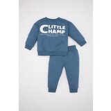 Defacto Baby Boy Printed Sweatshirt Sweatpants Set of 2 Cene