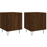 Maison Chic Dvo delni komplet Nočne omarice - Nočne mize rjavi hrast 40x40x50 cm inženirski les, (21689494) | Shoptok.si