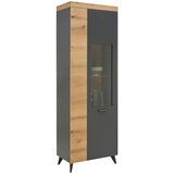 Mömax Vitrina Sunny, Temni Hrast, Antracit | Shoptok.si