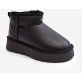 FS1 Women's Leather Snow Boots On Platform Black Loreley | Shoptok.si