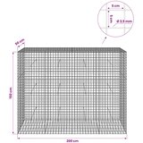  Gabion s žicom debljine 3,5 mm i mrežom 5x5 cm 200x50x150 cm | shoptok.hr