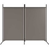 Sobna pregrada s 2 panela antracit 175 x 180 cm od tkanine | Eponuda.com