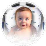 Ricokids jastuk za kadicu za bebe, plavo-bijeli | shoptok.hr