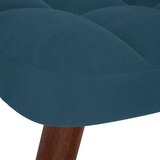  Stolica za opuštanje sa osloncem za noge plava baršunasta | shoptok.hr