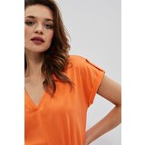 Marisse Cotton V-Neck Blouse L-Ts-3742 Melon | shoptok.hr