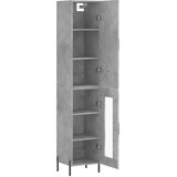  Visoka komoda siva betona 34,5x34x180 cm od konstruiranog drva | shoptok.hr