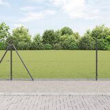 vidaXL varjena žična ograja z 13 priključnimi stebri siva 1x100 m jeklo | Shoptok.si